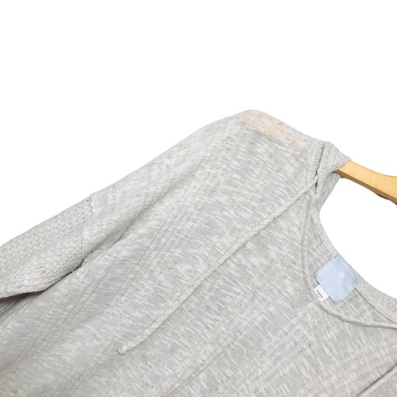 SUNDAY Linen Blend Mix Knit Hoodie Pullover Sweatshirt Size 2X - Picture 3 of 7